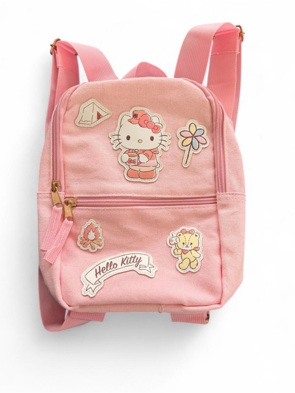 Hello Kitty Pink Small Kids Backpack with Patches